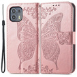 Чохол-книжка для Motorola Edge 20 Lite, Butterfly, рожевий rose gold
