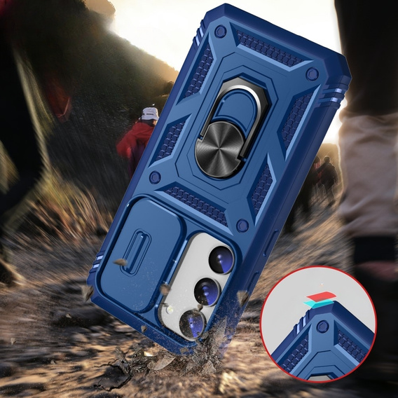 Чохол NOX Camera Slide Samsung Galaxy S23 Plus, CamShield Slide, синій