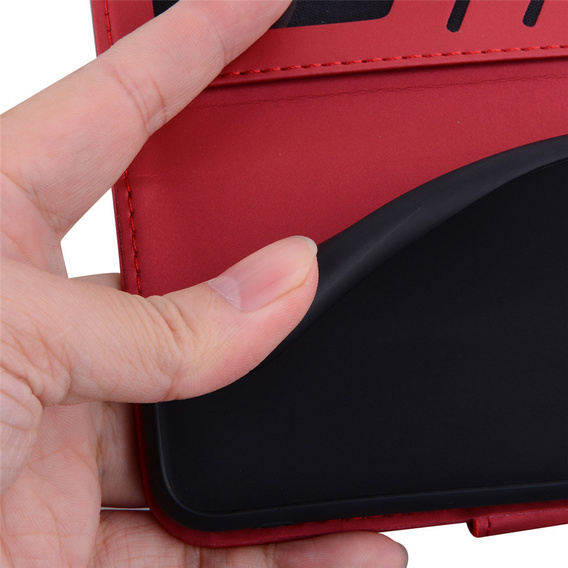 Чoхол Wallet до Xiaomi Redmi Note 11 / 11S, Cat, Red