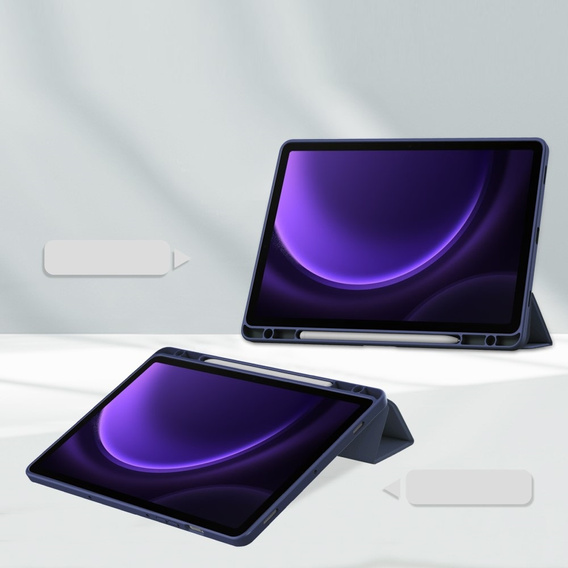 Чохол для Samsung Galaxy Tab S10 Lite / S10 FE / S9 FE, Smartcase Hybrid, з місцем для стилуса, темно-синій