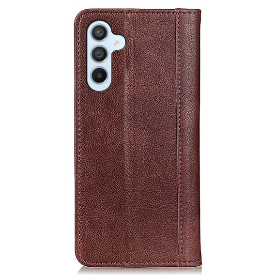 Чехол до Samsung Galaxy A55 5G, Wallet Litchi Leather, коричневый