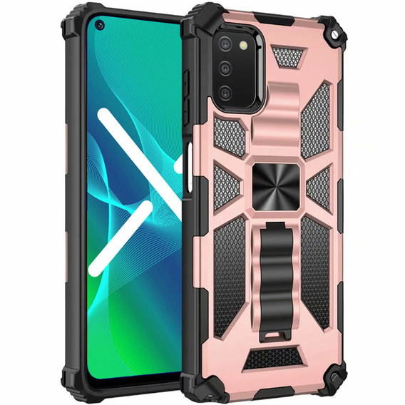 Чoхол до Samsung Galaxy A03s, Armor Kickstand, рожевий rose gold