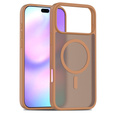 Матовый чехол для iPhone 17 Pro Max, для MagSafe, полупрозрачный коричневый