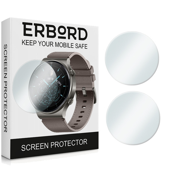Захисне скло 2х Erbord для дисплею смарт годинника Huawei Watch GT 2 Pro