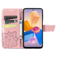 Чохол-книжка для Infinix Hot 40i, Butterfly, рожевий rose gold