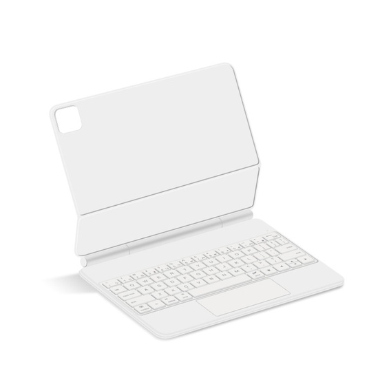 Чехол-клавиатура для iPad Air 11" 2024, Magnetic Keyboard Touchpad, белый