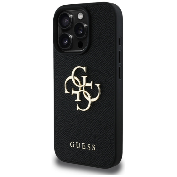 Чехол GUESS Grained Big 4G and Classic Logo для iPhone 16 Pro
