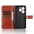 Футляр з клапаном для Infinix Hot 40i, Crazy Horse Wallet, коричневий