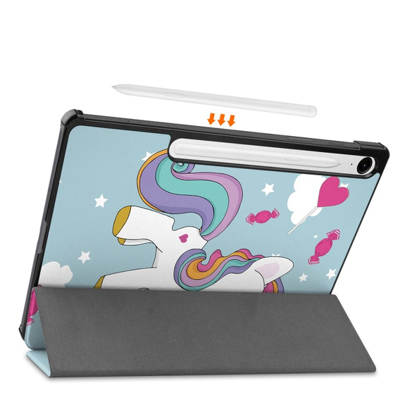 Чохол для Samsung Galaxy Tab S10 Lite / S10 FE / S9 FE, з клапаном, unicorn