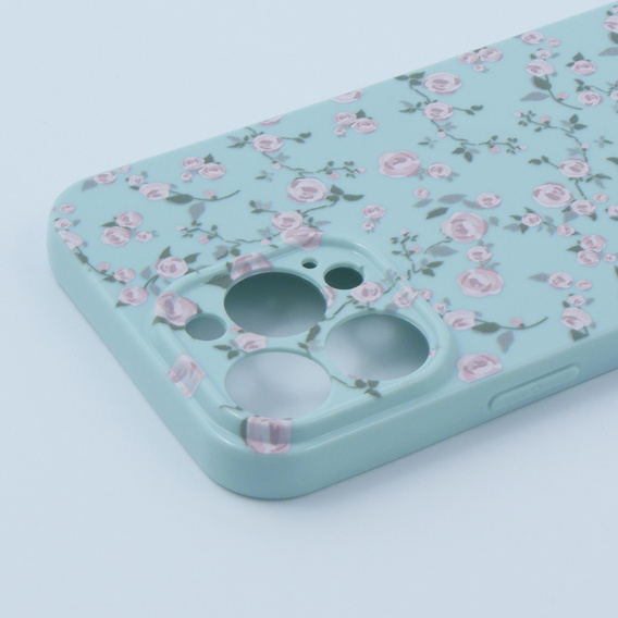 Тонкий чохол до iPhone 13 Pro, Retro Flower, м'яти