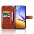 Футляр з клапаном для Realme 14 5G / Realme 14T 5G, Crazy Horse Wallet, коричневий