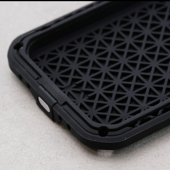 Чехол Love Mei до iPhone 12, armored with glass, красный