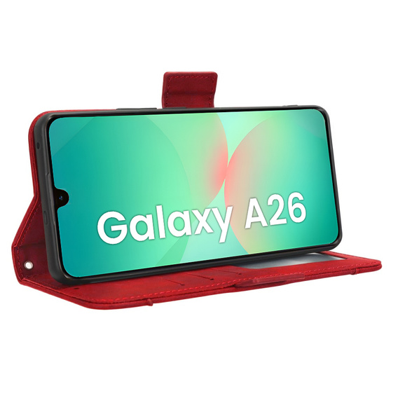 Откидной чехол для Samsung Galaxy A26, Card Slot, красный
