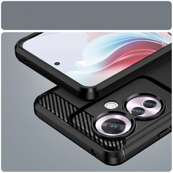 Чoхол до Oppo Reno 11F 5G, Carbon, чорний
