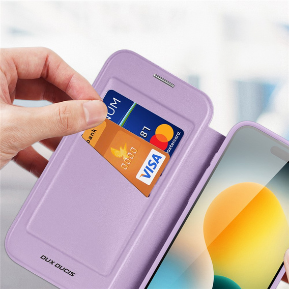 Чехол Dux Ducis для iPhone Air, Skin X Pro, с откидной крышкой, для MagSafe, фиолетовый