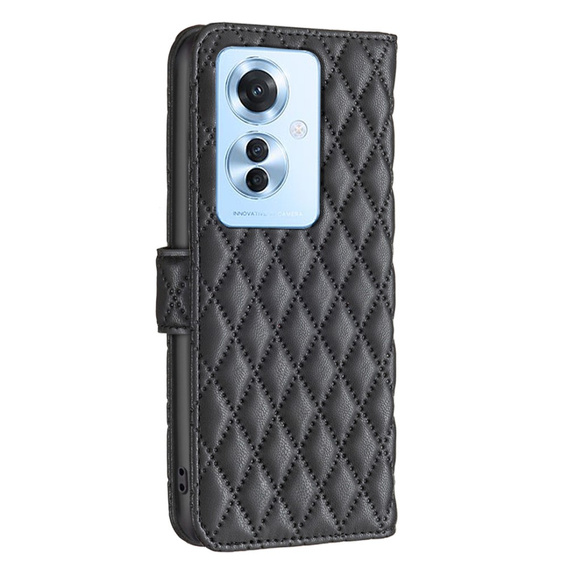 Откидной чехол для Oppo Reno 11F 5G, Wallet, BINFEN COLOR, чёрный