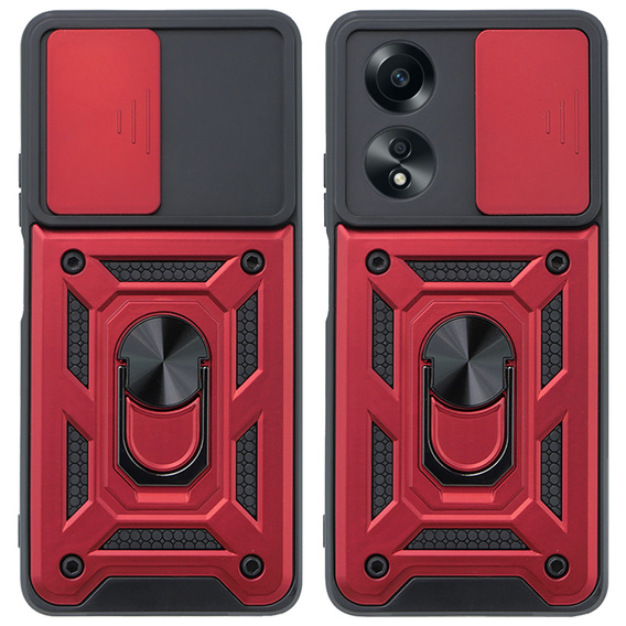 Чохол NOX Camera Slide Oppo A38 4G / Oppo A18 4G, CamShield Slide, червоний