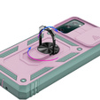 Чехол NOX Camera Slide Samsung Galaxy S20 FE, CamShield Slide, розовый/зеленый
