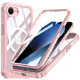 Чохол для iPhone 16E, Shockproof, зі склом, для MagSafe, рожевий