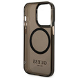 Чoхол GUESS до iPhone 14 Pro Max, Gold Outline Translucent MagSafe, чорний