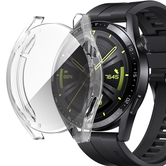 Etui z wbudowanym szkłem do Huawei Watch GT 3 42mm - Transparent White