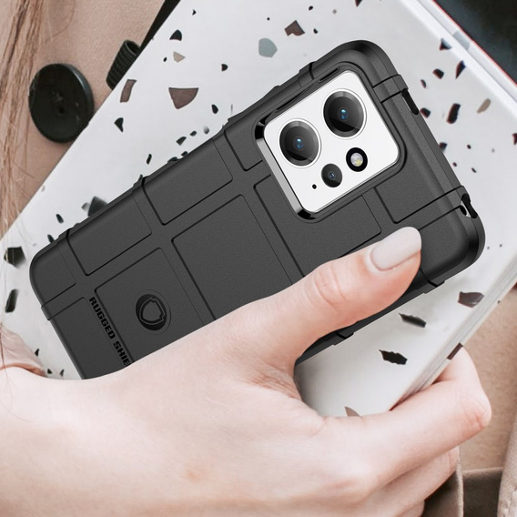 Чехол до Xiaomi Redmi Note 12 4G, Rugged Shield, чёрный