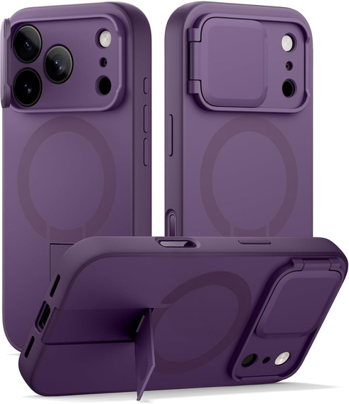 Чехол Suritch Shockproof с подставкой и защитой камеры, для MagSafe для iPhone 17 Pro Max