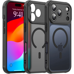 Матовый чехол для iPhone 17 Pro, для MagSafe, с защитой камеры, черный