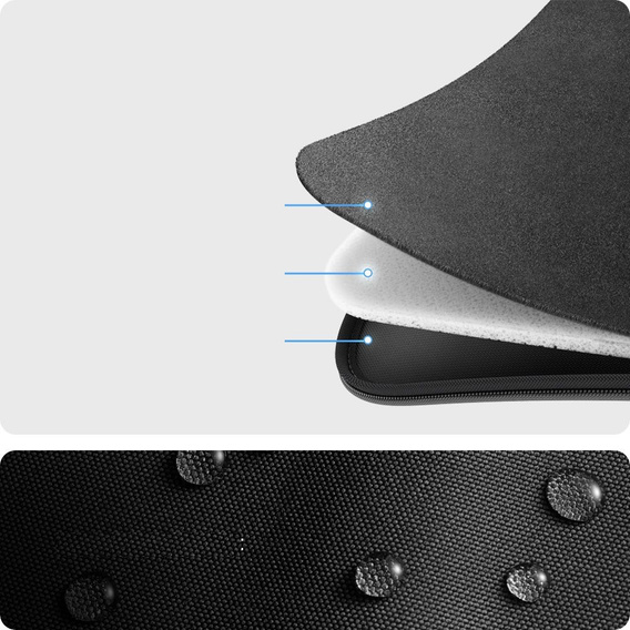 Spigen чохол для ноутбука 15 "-16", Rugged Armor Pouch, Black