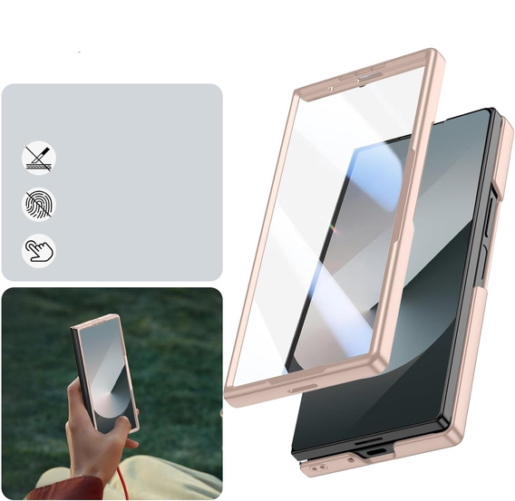 Стеклянный чехол с полной защитой 360° для Samsung Galaxy Z Fold7 5G