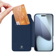 Чехол Dux Ducis для iPhone 17 Pro, Skin Pro, с клапаном, со слотом для карт, темно-синий