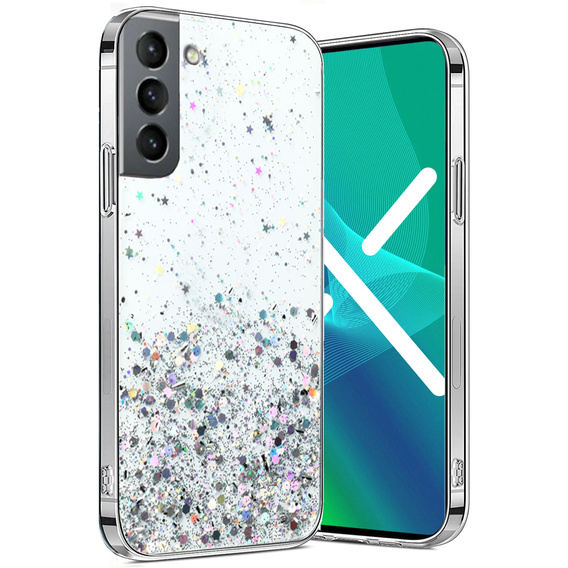 Чехол до Samsung Galaxy S21+ Plus, Glittery, прозрачный