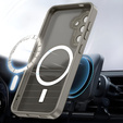 Чохол для Samsung Galaxy S25, для MagSafe, ERBORD Matt Case, сірий + захисне скло