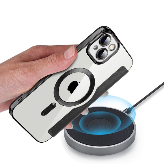 Откидной чехол для iPhone 14, RFID Wallet MagSafe CamShield, чёрный