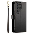 Чохол-книжка для Samsung Galaxy S25 Ultra, Wallet Zipper Pocket, чорний
