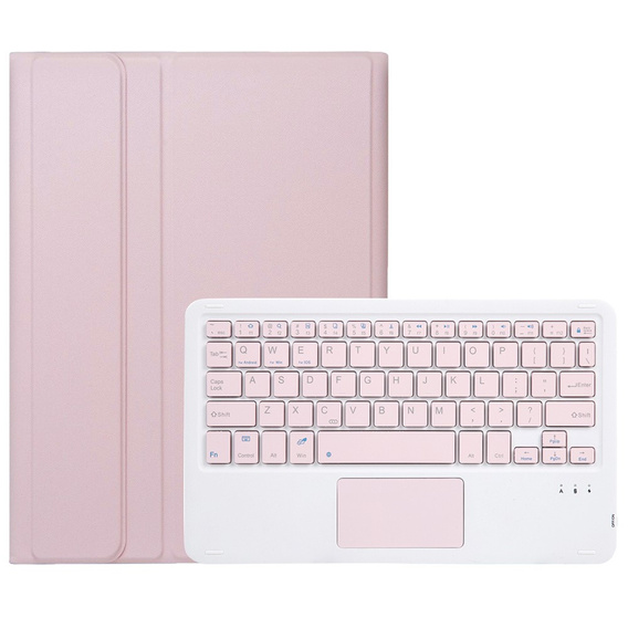 Чехол + клавиатура Samsung Galaxy Tab S9, Leather Pen Slot TouchPad, розовый rose gold