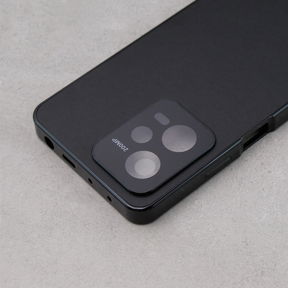 Чехол для Xiaomi Redmi Note 12 Pro 5G, ERBORD Glass Armor Leather, чёрный