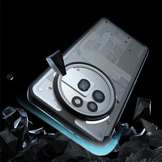 Чехол до Nothing Phone 3A Pro, Fusion Hybrid, прозрачный / черный