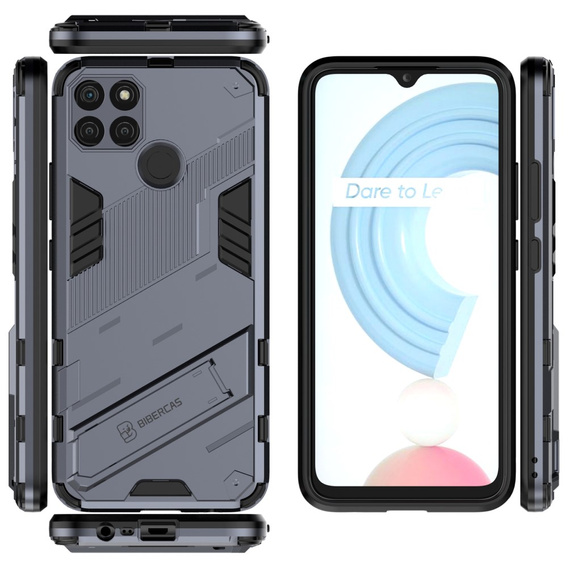 Чехол для Realme C21Y/C25Y, Military kickstand, синий