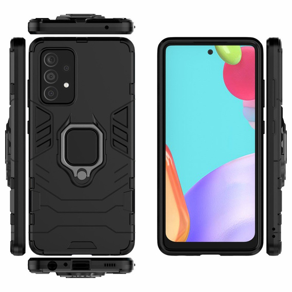 Чехол до Samsung Galaxy A72 5G / A72 LTE, Kickstand Ring, чёрный