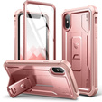Бронированный чехол для iPhone XS Max, Dexnor Full Body, розовый