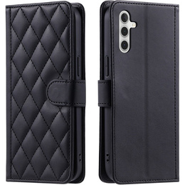 чехол-крышка для Samsung Galaxy A16, Rhombus Crossbody Leather, чёрный