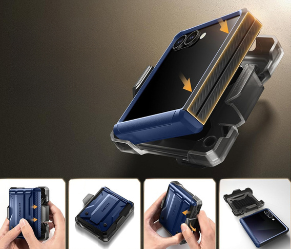 Чехол Tongate MECH с MagSafe для Samsung Galaxy Z Flip7 FE / Z Flip6, зеленый