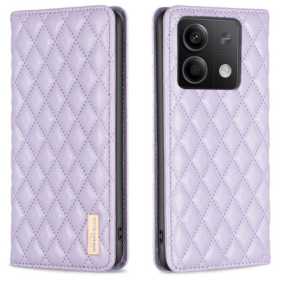 Откидной чехол для Xiaomi Redmi Note 13 5G, Wallet, BINFEN COLOR, фиолетовый