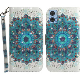 Чохол-книжка для Motorola Moto E22 / E22i, Wallet mandala, білий