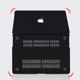 Чехол для MacBook Air 13 A2337 M1 A2179 A1932, HardShell, чёрный
