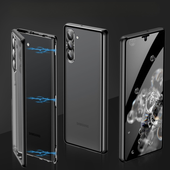 Чохол для Samsung Galaxy S23 Plus, Magnetic Dual Glass, чорний