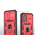 Чехол NOX Camera Slide Samsung Galaxy A54 5G, CamShield Slide, красный / черный