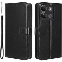 Футляр з клапаном для Infinix Smart 7 HD 4G, Crazy Horse Wallet, чорний