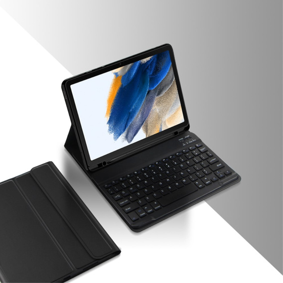 Чохол + клавіатура Samsung Galaxy Tab A8 10.5, Leather Pen Slot, чорний